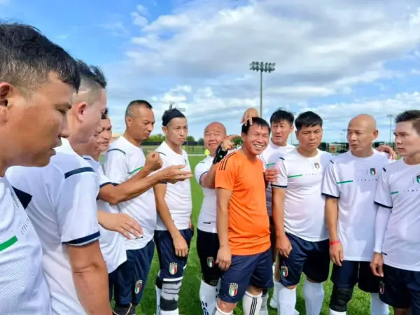Players gathered together after a match